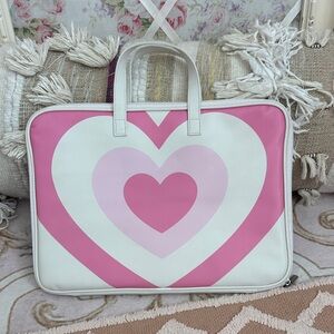 Pink and White Heart Tote Bag